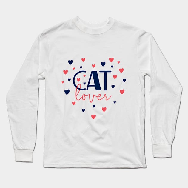 Cat Lover Long Sleeve T-Shirt by elfia